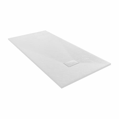 Aquariss SMC 1800x900mm Shower Enclosure Tray White | SMC Slate Effect Shower Tray with Slip Resistance, for Bathroom Shower Door Enclosure, Walk In Shower Base, Slimline