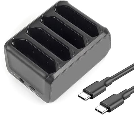 CBQ 4-Slot Charging Cradle for Zebra Symbol TC77, TC70, TC72, TC75, TC70x, TC75x, TC700K, TC77HL, TC720L, TC75EK, TC75AH, TC75GK, TC700H - USB Type-C, Black