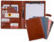 Porte-documents en cuir, organiseur de documents juridiques pour entretiens, porte-bloc, porte-cartes, 2 blocs d'écriture au format lettre inclus (marron)