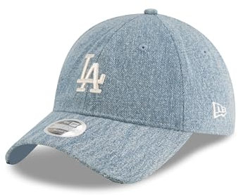 New Era LA Fanprodukt Cap Baseball Cap verstellbar Denim Mädchen Frauen Los Angeles Dodgers Teamlogo blau - One-Size