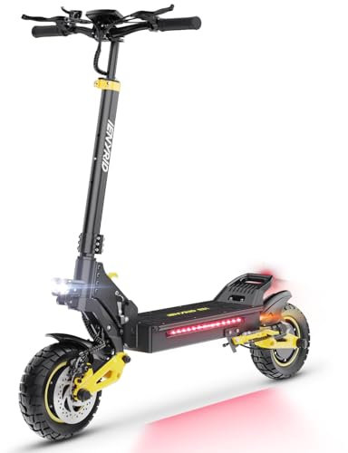iENYRID Electric Scooter, 50-75Km Long Range, Escooter Adults, 20.8Ah Battery,Adjustable Height,Dual Braking System and Shock Absorption,10 inch Off-Road Tires,Foldable and Portable Black