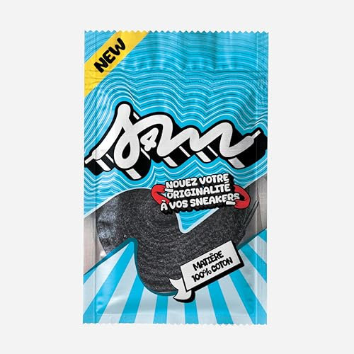 Générique Lacets Fluffy SELL4ME Noir 15mm - 120cm / Lacets Peluche Prenium pour Sneakers, Baskets/Lacet Moumoute, Lacet Larges pour Jordan, Nike, Adidas, Asics