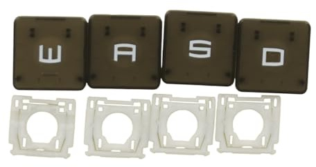 Laptop Replacement Keys Keycaps Scissor Clips Hinges for MSI Katana A15 / A17 - AI B8V/ B8VE/ B8VF/ B8VG, Katana 15/17 B12U/ B12V/ B13U/ B13V Laptop (WASD Keys)