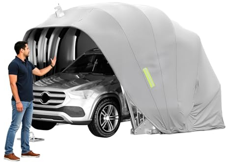 Carport Pieghevole Mobile in Acciaio Inossidabile, Riparo per Auto