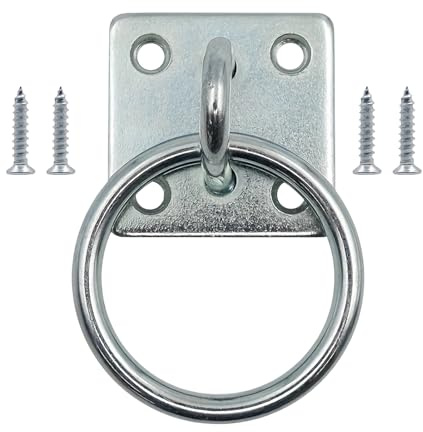 Tie Down for Horses, Square Wall-Mounted Fastener Ring with Iron Tie Down Loops for Stall Mounting, Bridle, Hitching, Training, Equestrian Supplies