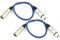 Adam Hall Cables 2 Stück K3MMF0050BLU Mikrofonkabel XLR female auf XLR male DMX Audio Kabel 3 pol polig (0,5 m, Blau, 2)