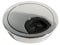 EMUCA - Pasacables de Mesa Circular Ø60mm de zamac Cromado, Tapa pasacables encastrable en Mesa de Oficina/Escritorio