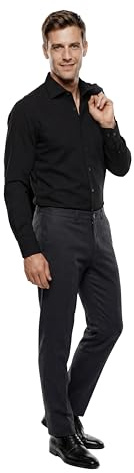 Marvelis Herren Businesshemd Langarm Modern-Fit,Einfarbig,New Kent