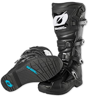 O'NEAL | Stivali Motocross | Enduro Motorcycle | Suola antiscivolo per la massima aderenza, tacco modellato ergonomico, fodera perforata | Stivali RMX | Adulto | Nero | Taglia 49