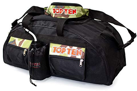 TOP TEN 80 x 40 cm Sporttasche Camouflage Set + Bauchtasche Tasche Camo Kampfsport