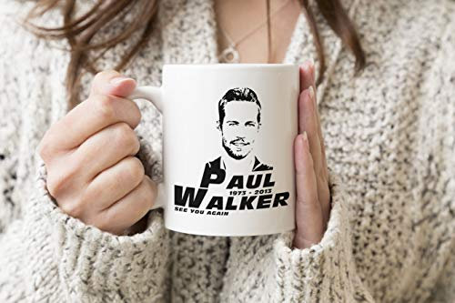 R.I.P. Paul Walker Face Fast & Furious White Coffee Tea Mug Regular 312ml Cup