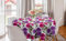 ABAKUHAUS Blume Runde Tischdecke, Aquarell Mohnblumen, Kreis Tischdecke Abdeckung für Esszimmer Küche Dekoration, 150 cm, Violett Magenta