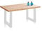duehome | Loft, Mesa Fija de Comedor, Mesa para Salon, Acabado en Roble y Blanco, Medidas: 160 cm (Largo) x 100 cm (Ancho) x 76 cm (Alto)