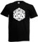 T-Shirt - 20 Sided Dice Twenty I Die Fantasy Board Game (Schwarz, S)