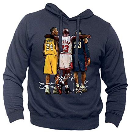 Generico Felpa Campioni di Basket Kobe Pallacanestro (Blu, M)