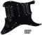 E-Gitarren-Board, Gitarren-Pickguard aus Metall und PVC, E-Gitarren-Board, Pickguard Humbucker mit HSH Tonabnehmer, vorverdrahtet, für Strat (schwarz)E-Gitarren-Zubehör
