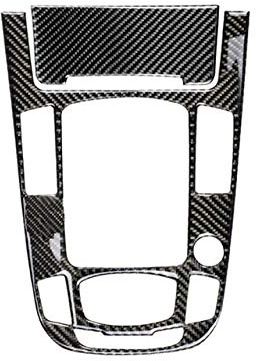 WANGXI Garniture de Couvercle de Panneau de Changement de Vitesse de Console Centrale en Fiber de Carbone de Style de Voiture, pour Audi A4L A5 2009-2014 2015 2016 Q5 2010-2018 LHD