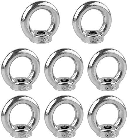ZDNT 8 Stück Ringmutter M8 Ringschraube Ösenschraube Schraubösen Edelstahl Ringschraube Oesenschraube Augenmuttern M8 Gewinde Lifting Ring zum Heben von Zubehör