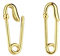 Laimons Damen-Creole Ohrstecker Sicherheitsnadel klein 15 X 4mm Glanz aus Sterling Silber 925 (Vergold)