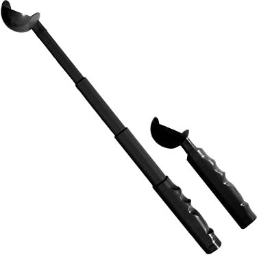 Compact9 – Einziehbarer Hundeballwerfer im Taschenformat, aus recyceltem Kunststoff, entworfen und hergestellt, passend für einen Standard-Tennisball (schwarz)