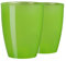 Tymar AGASTO001 - Portavaso per orchidee, in plastica, moderni, sottili, rotondi, colore verde trasparente, ø 12 cm