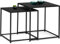 IDMarket - Set mit 2 Couchtischen Davis 40/45 aus Metall, Schwarz, matt, Industriedesign