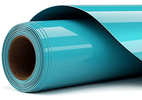 Asoway Flexfolie Plotter Textil Blau, Plotterfolie Textil Heat Transfer Vinyl 30.5cm x 305cm,Wärmeübertragung Vinylfolie Plotter für DIY T-Shirtsund Stoffen,Leicht zu schneiden und zu jäten