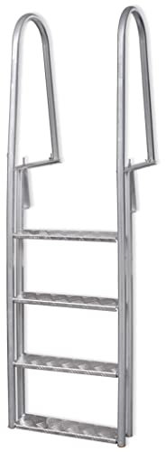 INLIFE Steg-/Poolleiter 4-stufig Aluminium 167 cm,8.2kg,91197