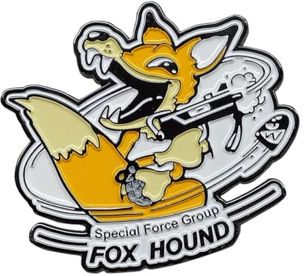 Metal Gear Badge à épingle en forme de Foxhound Édition limitée, Zinc