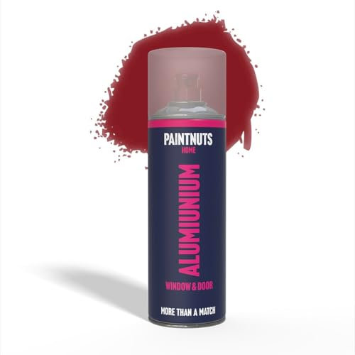 Paintnuts Aluminium Window & Door Paint - RAL-3003 - RUBY RED Satin 400ml Spray Can