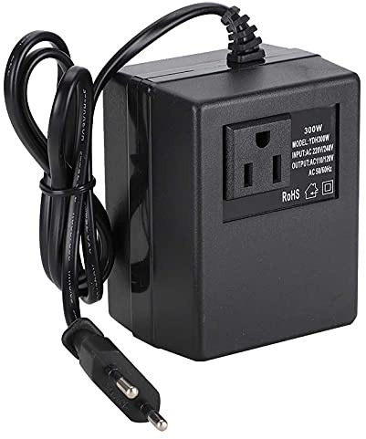 Trasformatore di Alimentazione da 300 W Convertitore di Tensione Adattatore per Spina, CA da 220 V a 110 V Spina Europea Compagno di Viaggio Leggero (regolamenti europei)