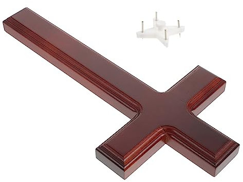 COHEALI 1 Satz kreuzen christliches Holzkreuz Wandkreuz mit Haken Jesu Kreuz Dekor Wohnkultur filigranes Holzkreuz christlicher kreuzanhänger Schreibtisch schmücken Geschenk Kunsthandwerk