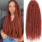 Samtress Lot de 8 extensions de cheveux Marley Twist - 61 cm - Longs - Marley Twist - Rouge - Afro Kinky Curly Marley - Pour faux Locs - Tresses synthétiques (#350)