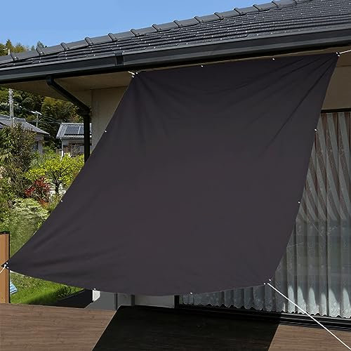 QINGLV Balkon Schützen Sichtschutzzaun 150 x 600 cm Garten Bildschirm Wasserdicht Wetterbeständig Sichtschutzzaun Für Patio Zaun Hinterhof Veranda - Dunkelgrau