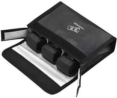 ZWLLKJGS Mavic 3 Pro Lipo Battery Security Bag Fireproof Explosion-proof Batteries Storage Protective Case for DJI Air 3 / Mavic 3 / Mavic 3 Classic / Mavic 3 Cine (for 3 Batteries)