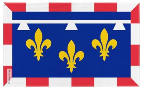 Drapeau Centre-Val de Loire Plusieurs Tailles en Polyester 60x90cm 2. 2 œillets à gauche
