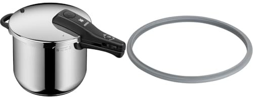 WMF Perfect Schnellkochtopf Induktion 6 & Ersatzteil Dichtungsring Schnellkochtopf 22 cm, für Schnellkochtopf 3l, 4,5l, 6,5l, 8,5l, Silikonring, Silikon