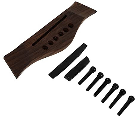 JOINPAYA Gitarrenstegstift Und Gitarrenteil Inklusive Gitarrensattel Mutter Und Stegstiften Für Folk-gitarren Reparaturzubehör Und Gitarrenzubehör
