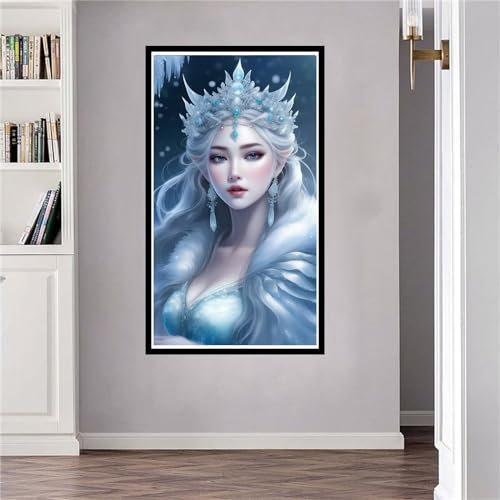 La Reine des Neiges Diamond Painting, 5D DIY Grand format Diamant Painting Kit Complet, Peinture Diamant Artisanat Strass Point de Croix Painting pour Adultes Enfants, Décor Intérieur 25x45cm A-439