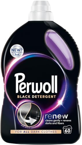 Perwoll Renew Black & Fiber Flüssigwaschmittel (Schwarz, 3,0 Liter) 60 Waschladung? Nein, gewaschen mit Perwoll