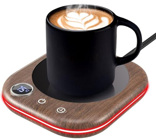 Calentador de Tazas,Calentador de Café de Sobremesa con 3 Modos de Temperatura, Pantalla Digital LCD,1-12H Apagado Automático, Calentador de Velas Inteligente Café Accesorios