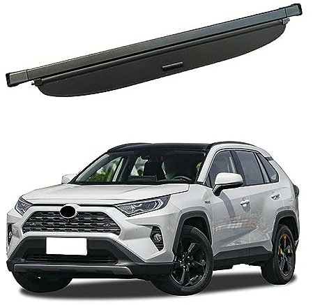 FHBPCPP Auto Laderaumabdeckung Kofferraum, Kompatibel für Toyota Rav4 2019-2023, Heckkofferraum Kofferraumvorhang Kofferraumschutz Kofferraumabdeckung, Without Back Curtain