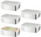 WIYETY Recipientes para Alimentos Acero Inoxidable 5 Set 1100ml Botes Cocina con Tapa, Almacenamiento de Alimento, Recipientes Grandes para Alimentos per Vida, Horno, Congelador y Lavavajillas