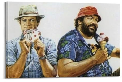 HCLJY Bud Spencer und Terence Hill Poster, dekoratives Gemälde, Leinwand, Wandposter und Kunstdruck, moderne Familienschlafzimmer-Dekoration, Poster, 20 x 30 cm