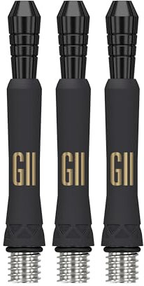 Target Darts Phil Taylor Gen 11 Power 9-Five Shafts, Raw Power Titanium Dart Shafts Pack of 3 | Phil Taylor G11 Black Shaft Set, Professionelles Dart Zubehör – Länge: Kurz