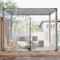 TZYYAO Durchsichtige Planen Schwer Wasserdicht,Planen-Seitenteile Für Außen Pergola Mit Reißverschluss,Faltbare Kunststoff-Schutzabdeckplane,0,3mm,400g/㎡ PVC-Zeltplane,WxH-2.7x2.5m/8.9x8.2ft