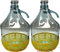 Buyglass Damajuanas de cristal de 5 litros con cesta de mimbre, juego de 2
