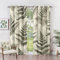Fern Eyelet Curtains - Fern Curtains - Green Leaf Botanical Blackout Curtains 66 x 54 Inch (Width x Drop) 2 Panels, Leaves Eyelet Curtains & Drapes