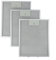 Feeshoppher Filtros de aluminio para campana extractora, 3 unidades, malla de metal, filtros de ventilación de campana extractora de aluminio, filtros de grasa de metal, filtros de grasa de 310 x 250