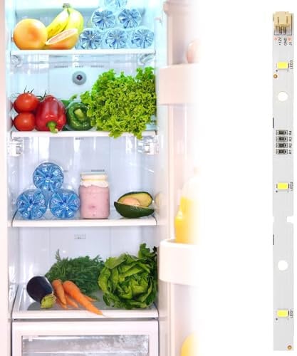 Luces LED para Refrigeradores RONGSHENG/HISENSE, Iluminación LED para Refrigeradores Compatible con E349766 MDDZ-162A 1629348 DC12V 2W Kenwood KIFF5017 KIFF5020 KIFF7017 KIFF7020